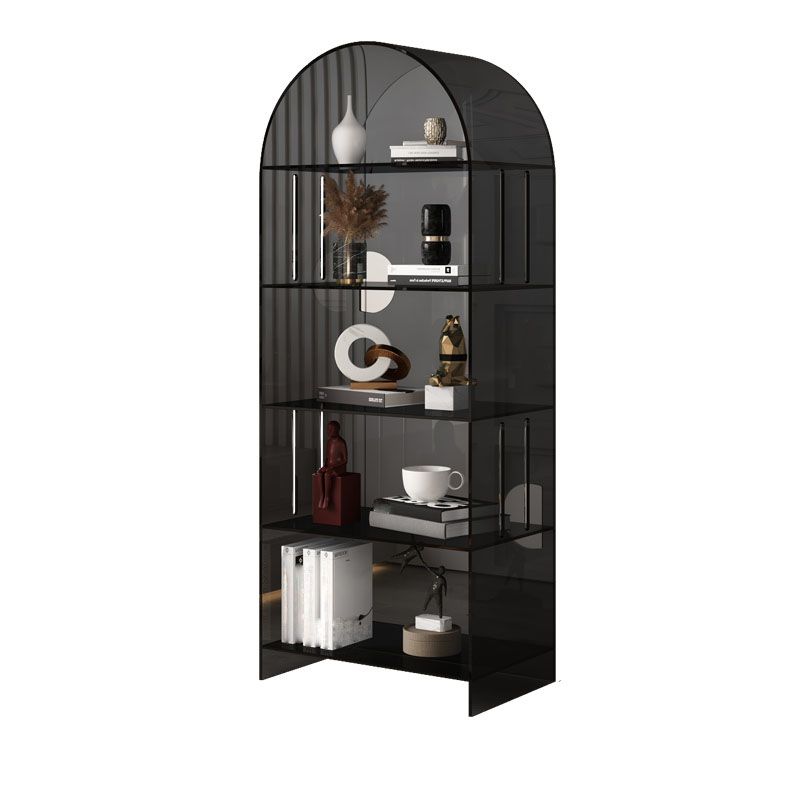 Modern Closed Back Vertical Bookshelf Acrylic Bookcase with Shelves