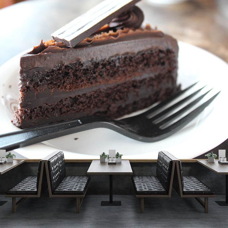 Commercial Bakery Decoration Cake Murals Wallpaper Modern Stain Resistant Wall Decor