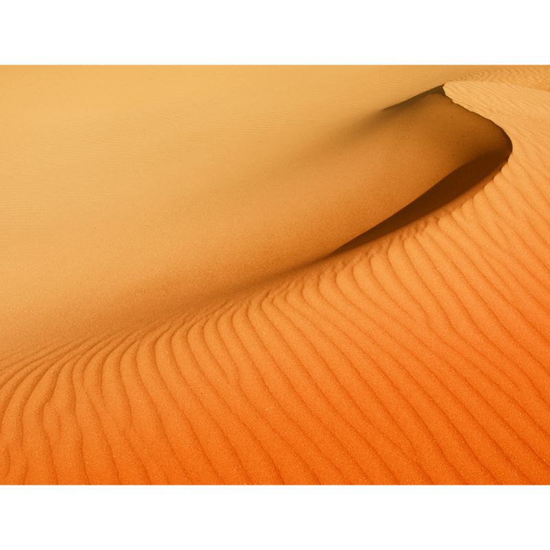 Big Ripple-Look Dune Mural Wallpaper Yellow Non-Woven Wall Art, Washable, Custom Made