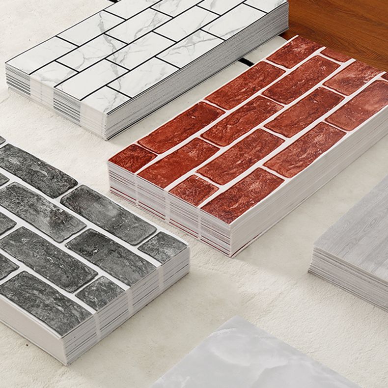 Brick Joint Peel & Stick Tile  12" x 24" Rectangular PVC Wallpaper