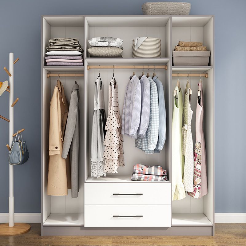 Wooden Wardrobe Closet With Shelves Contemporary Wardrobe Armoire