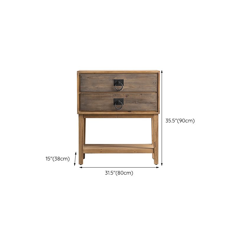 Industrial Rectangle Solid Wood With Doors Cabinet Distressed Wood Accent Cabinet