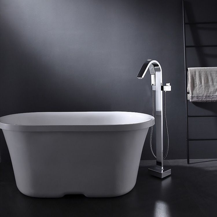 Modern Free Standing Tub Filler Faucet Copper Freestanding Tub Filler Trim