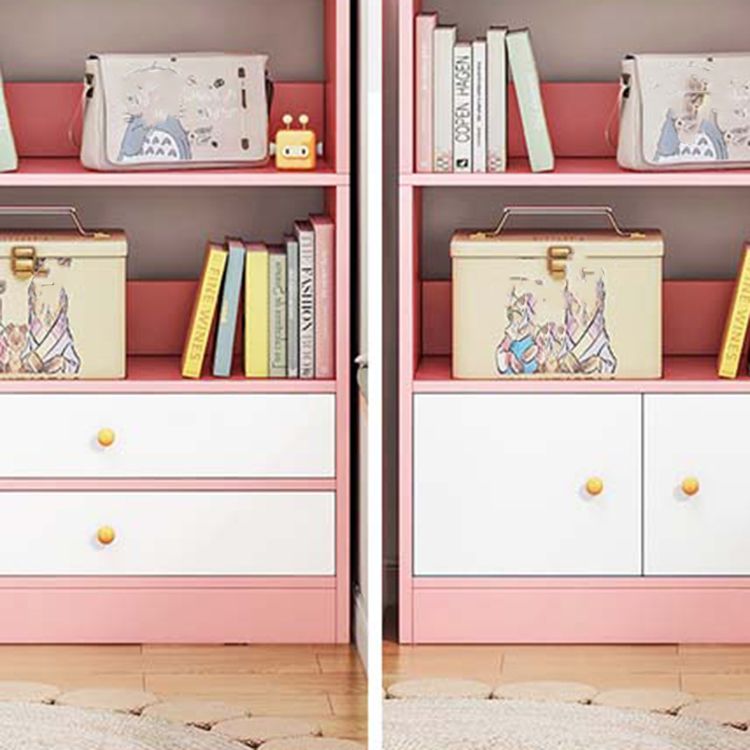 Modern Rectangle Bookcase Wooden Closed Back Bookshelf with Shelves