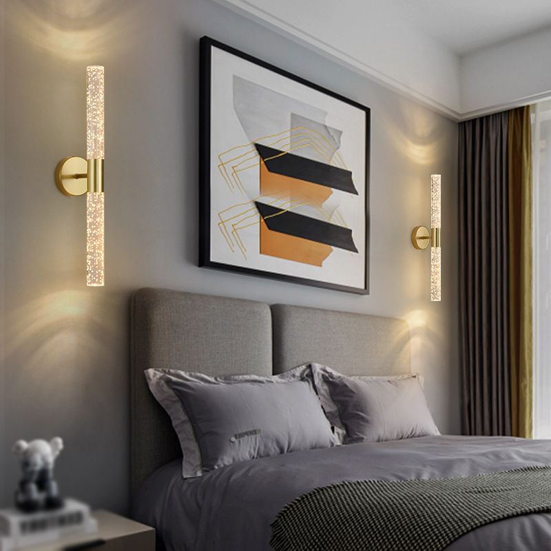 Modernism Metal Wall Light Black/Golden Lighting for Room Hallway