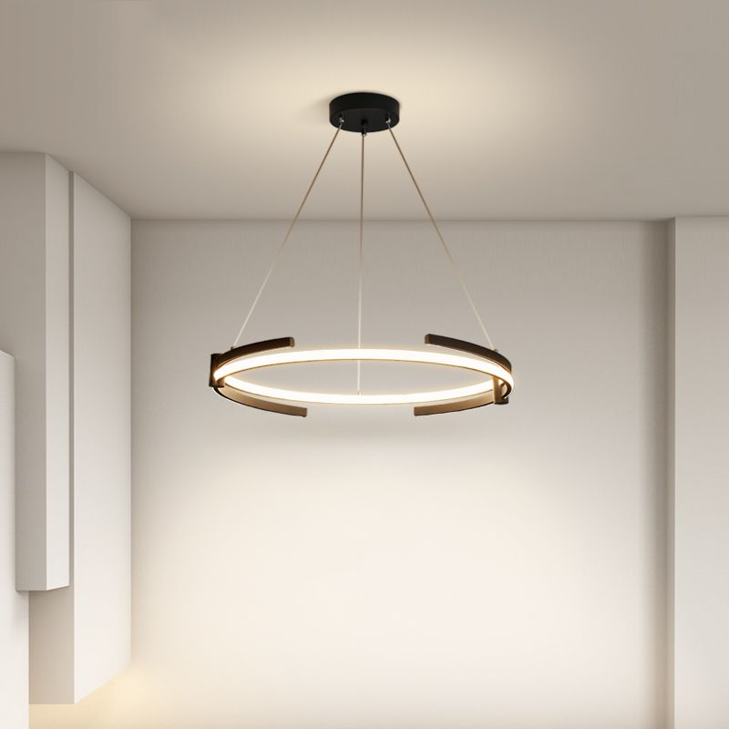 Zeitgenössische Radform Kronleuchter Lichter Metall 2 helle Kronleuchterbeleuchtung