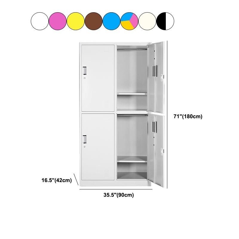 Contemporary Style Wardrobe Metal Home Wardrobe Closet With Lock
