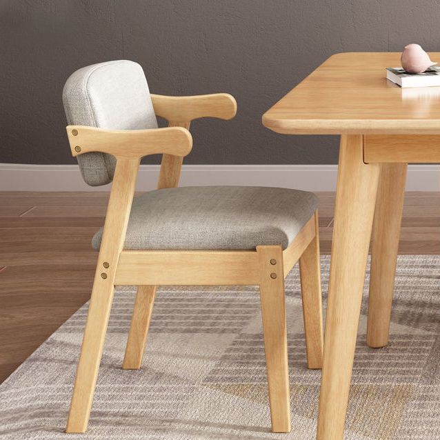 Contemporary Style Dining Room Set with Solid Wood Dining Table and Chairs