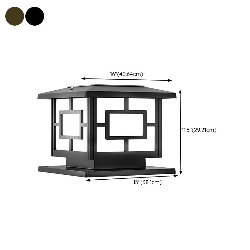Modern LED Pillar Light Minimalist Solar Lighting Fixture for Garden