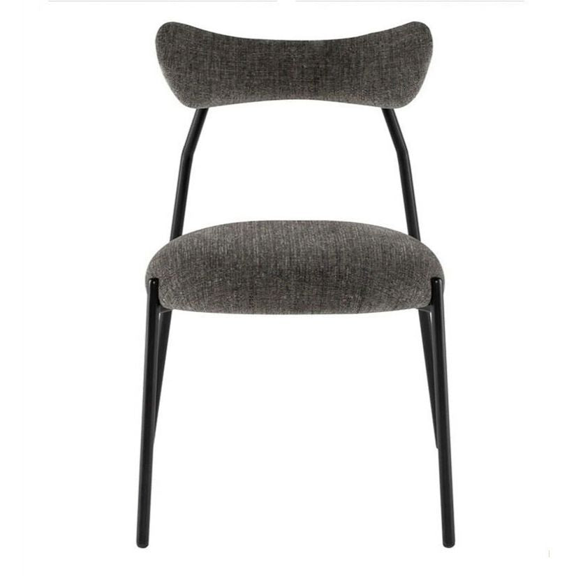 Restaurante de terciopelo estilo diseñador, silla lateral de comedor, silla de comedor con respaldo abierto