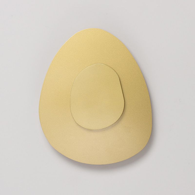 Contemporary Single White/Golden Wall Mounted Sconce Metal Statement Wall Light