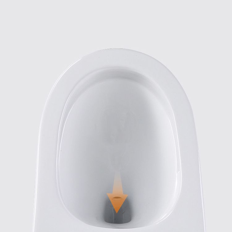 White Modern Flush Toilet Ceramic Elong One-Piece Toilet with Slow Close Seat