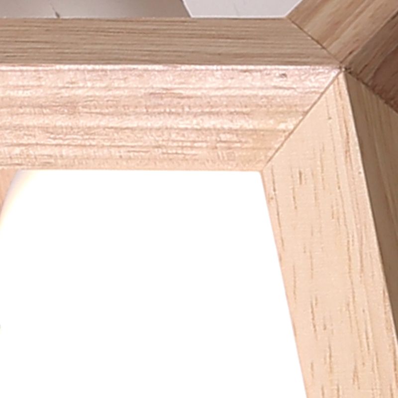 Log Color Square Pendant Light in Modern Concis Concis Wooden Intérieure en bois lampe de suspension intérieure