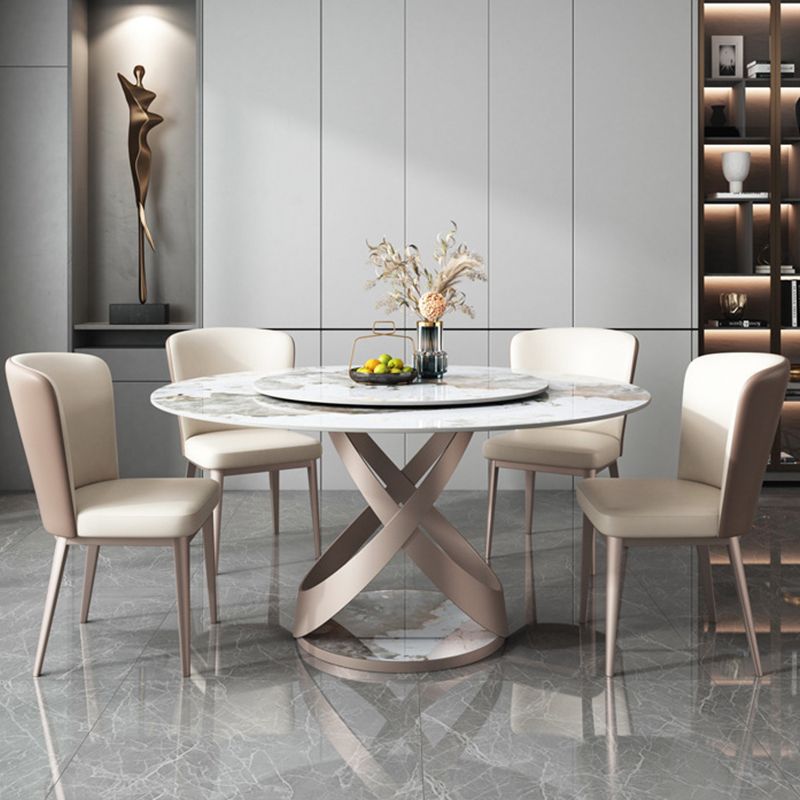 Modern Side Chair Metal Solid Back Dining Room Chair for Kitchen