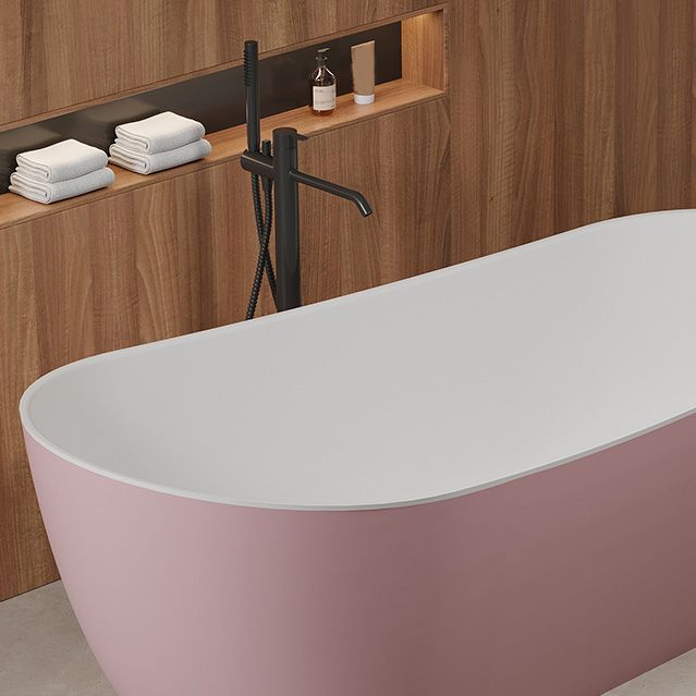 Modern Antique Finish Soaking Bathtub Stand Alone Oval Bath Tub