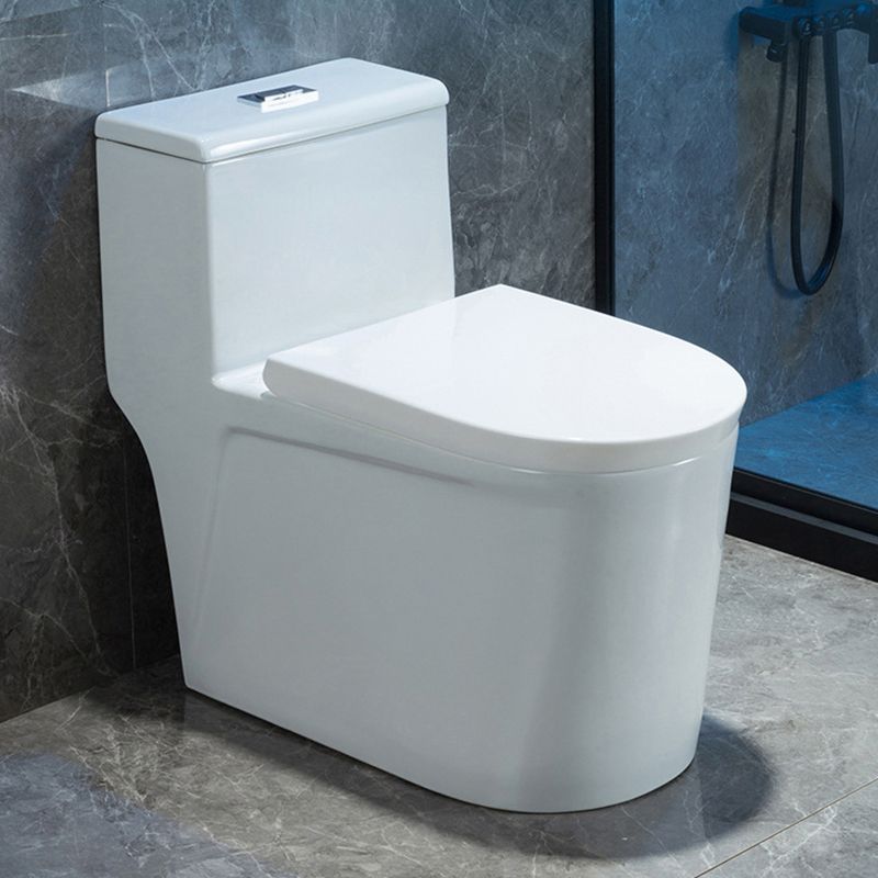 Modern Floor Mount Flush Toilet White Urine Toilet with Slow Close Seat for Bathroom