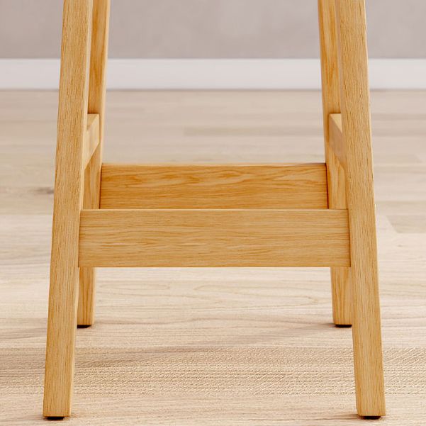 Solid Wood Bar Stool Backrest Upholstered Bar Stools for Dining Room