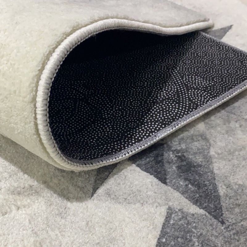 Modern Living Room Rug Abstract Pattern Carpet Polyester Area Rug with Non-Slip Backing