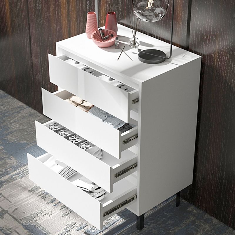 Modern 23.62" L Accent Chest with Drawers and Black Bracket Legs