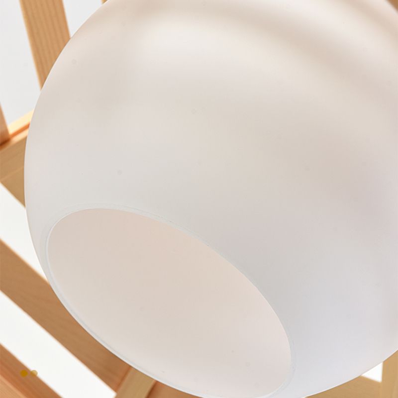 Japanse stijl houten huis kroonluchter handgemaakte houten hanglamp voor bar balkon