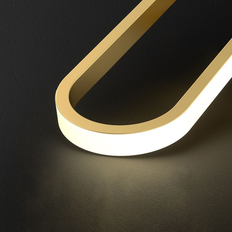 Modernism Metal Wall Mounted Sconce Gold Shade Wall Light for Foyer