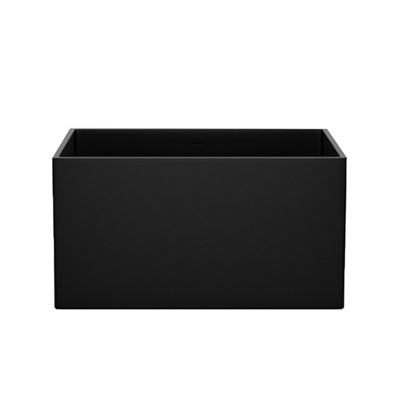 Stone Rectangular Bathtub Modern Soaking Bathtub for Bathroom , 27.56-inch Wide