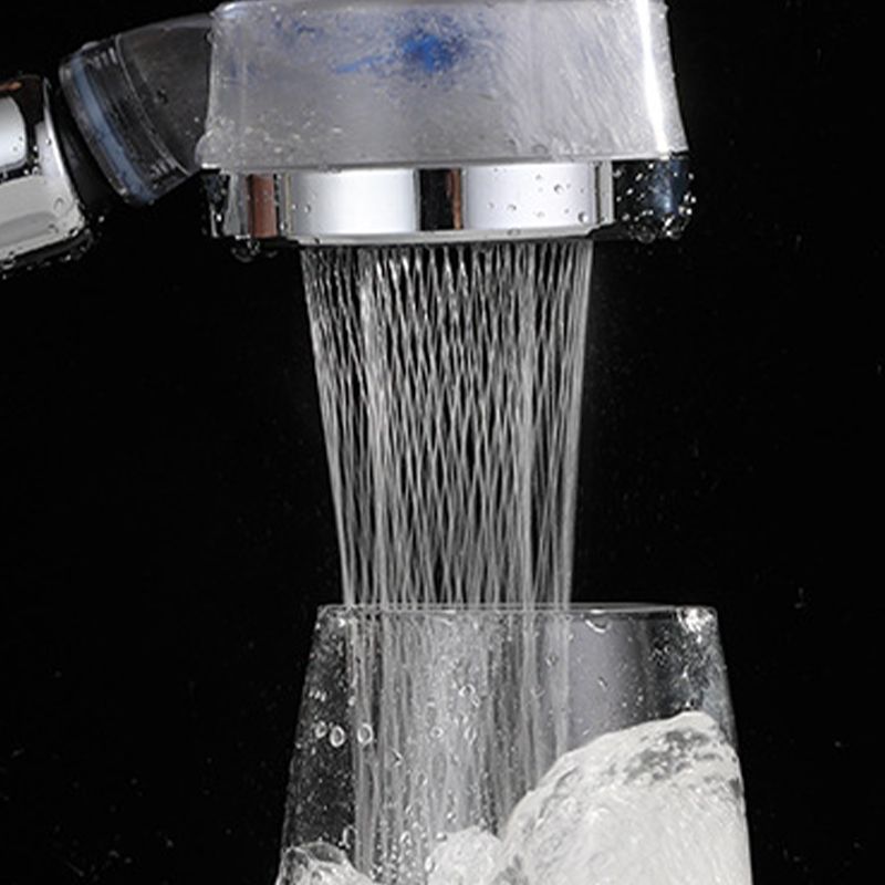 Silver Handheld Shower Head with Katalyst Adjustable Shower Heads