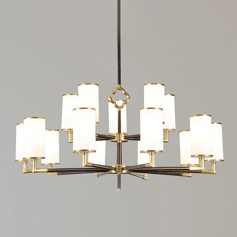 Luces colgantes colgantes de cilindros modernos de vidrio colgante moderno