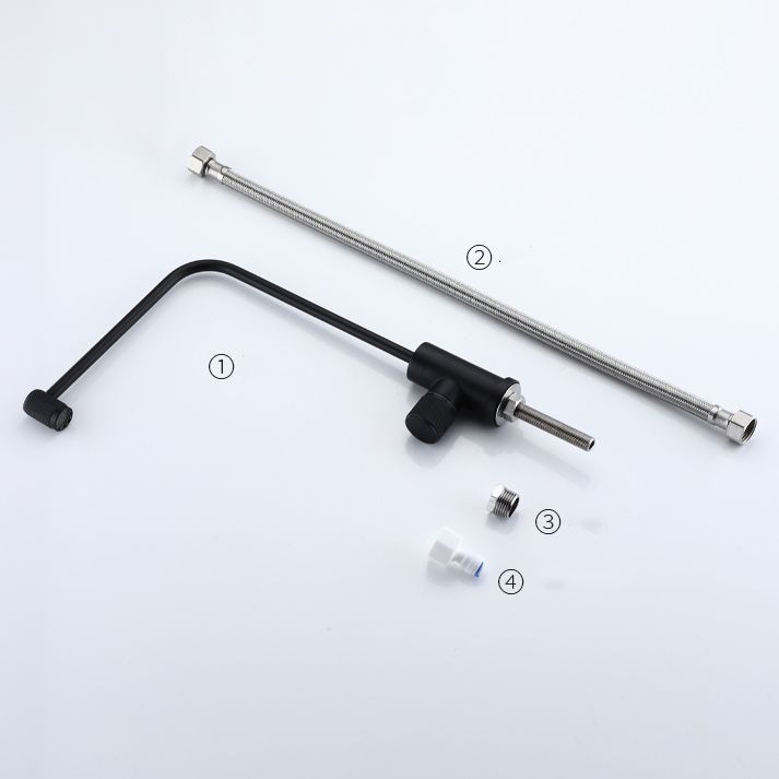 Modern Style Kitchen Faucet Gooseneck Copper Square Kitchen Faucet