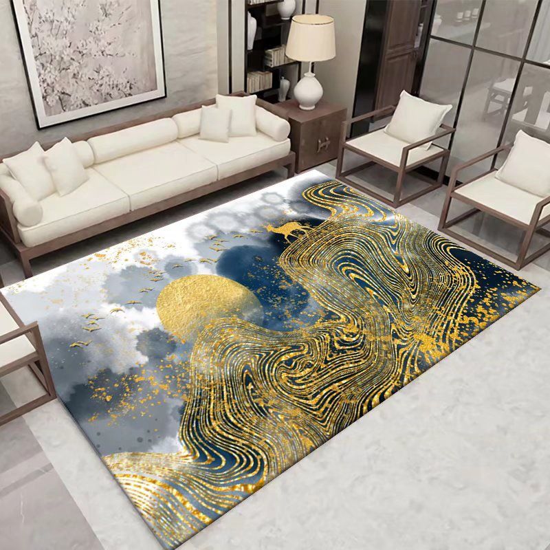 Tapis de tapis moderne gris foncé