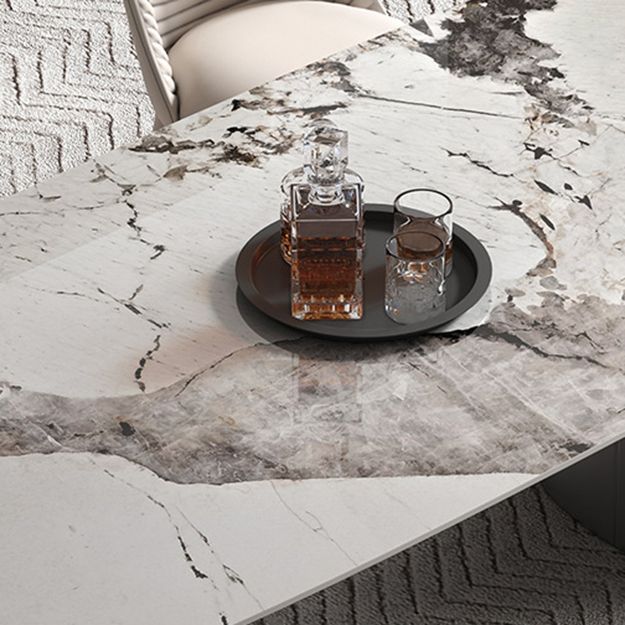 Modern Sintered Stone Top Dining Set Rectangle 1/4/5/6 Pieces Dining Table with Chairs