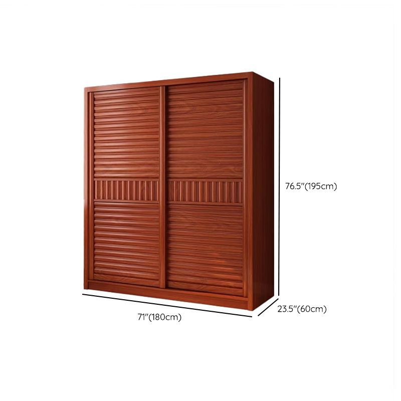 Wooden Sliding Doors Armoire Traditional Home Storage Cabinet