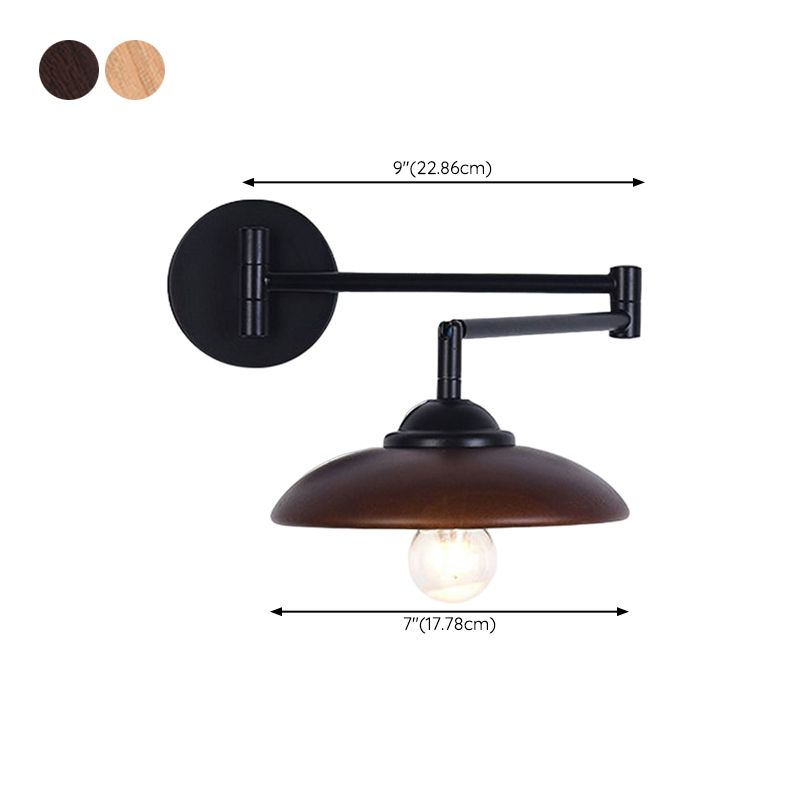 Contemporary Black Single Wall Mounted Sconce Shaded Statement Wall Light