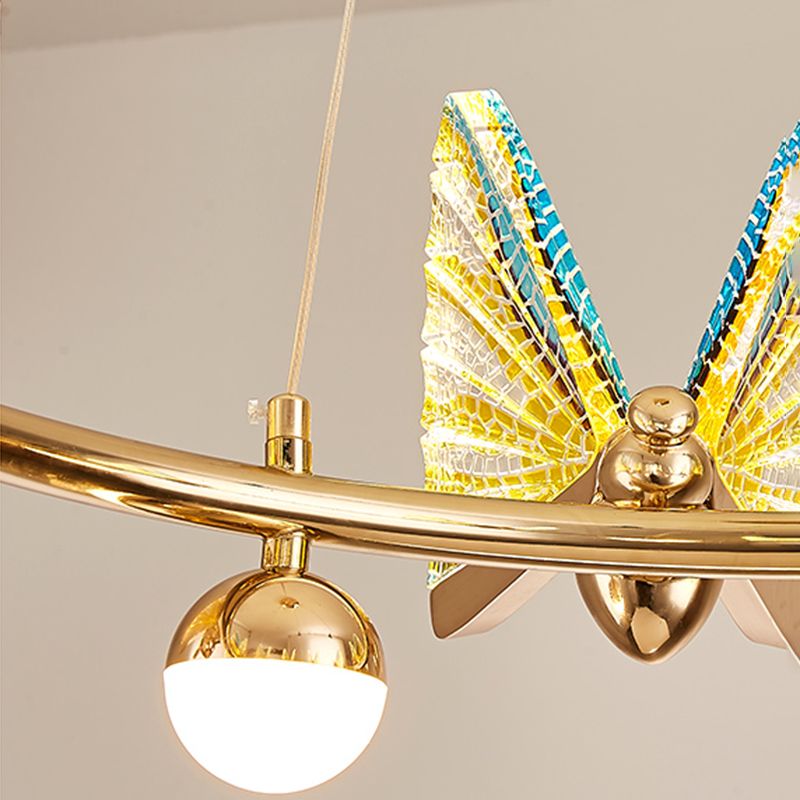 Lámpara de lámpara múltiple de forma de mariposa moderna Luz colgante de luz para dormitorio