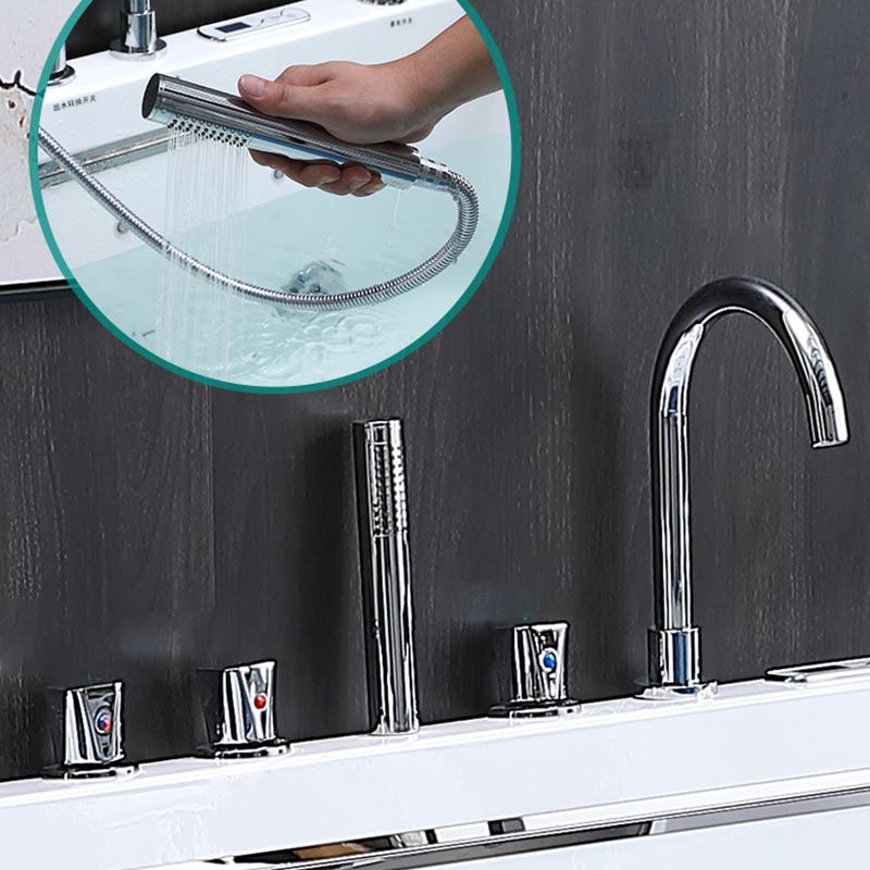Bathroom Modern Acrylic Bath Tub Back to Wall Center Drain Tub