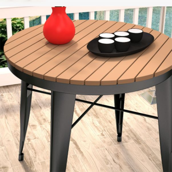 Industrial 1/2/3/5 Pieces Metal Dining Set Reclaimed Wood Round Dining Table Set