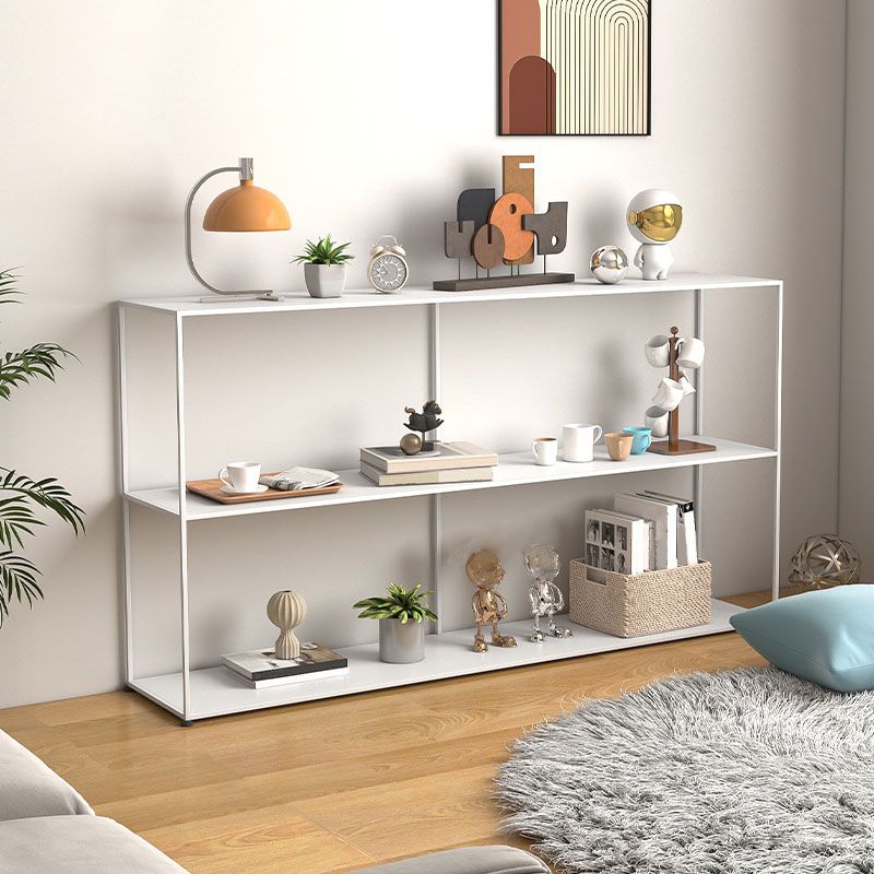 Contemporary Style Bookcase Open Back Metal Bookshelf for Home Office