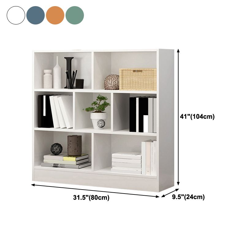 Wood Standard Bookshelf Contemporary Style Bookcase for Living Room