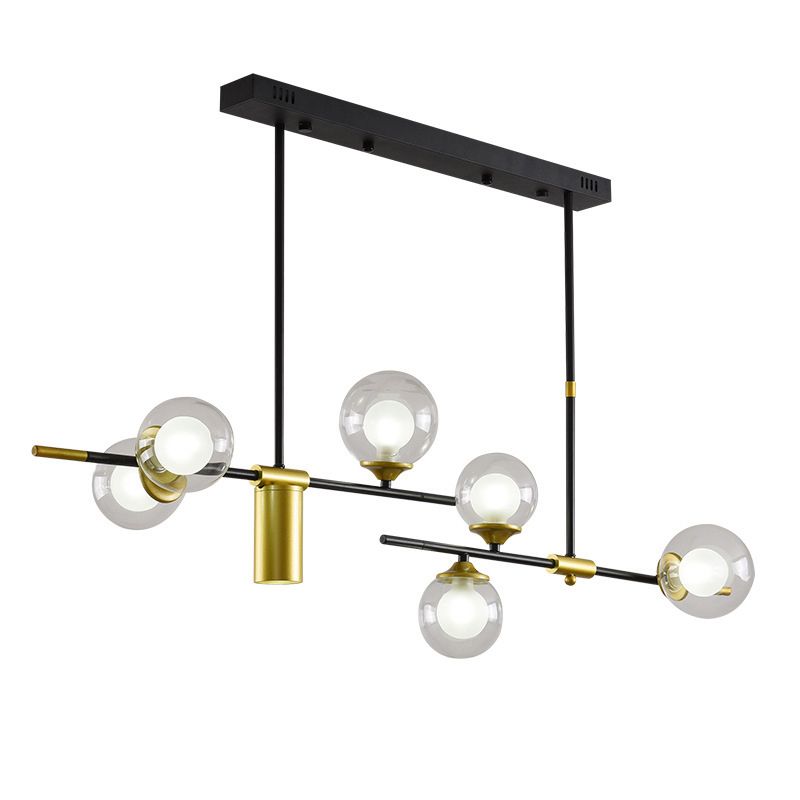 7-Light Modern Kitchen Island Lighting Metal Ceiling Light for Dining Room