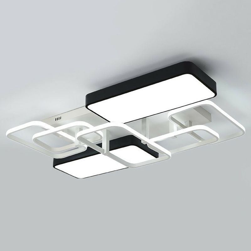 Éclairage encastré d'épissure Luminaire encastré minimaliste métallique noir et blanc à LED