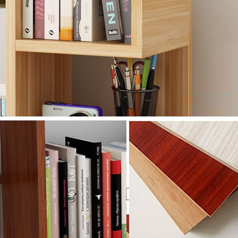 Contemporary Style Engineer Wood Bookshelf Open Back Bookcase for Home Office