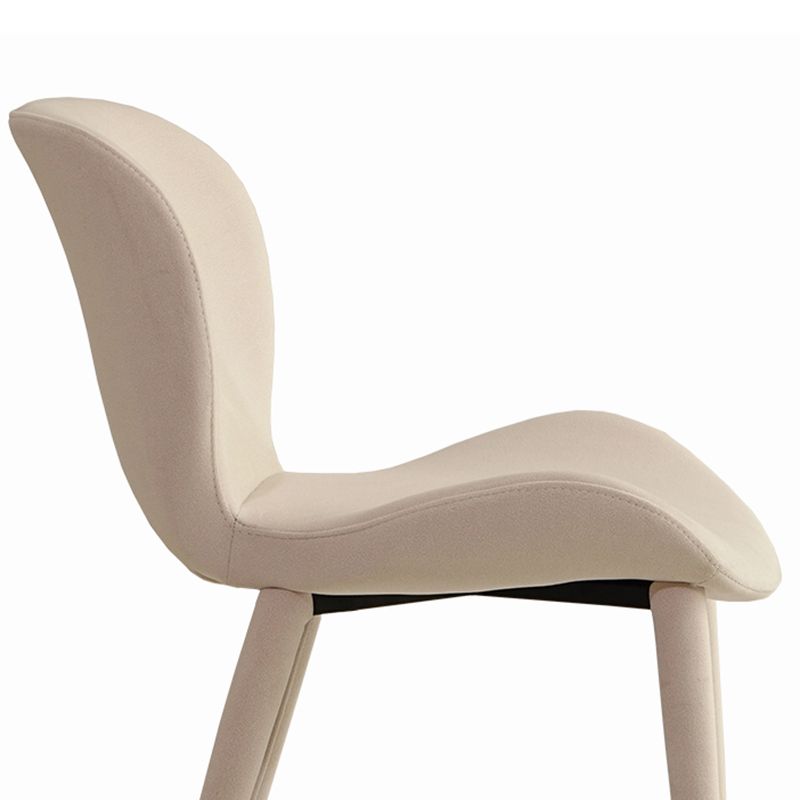 Silla de comedor de tela de lino de estilo moderno, silla de comedor con respaldo sólido y brazo para cocina