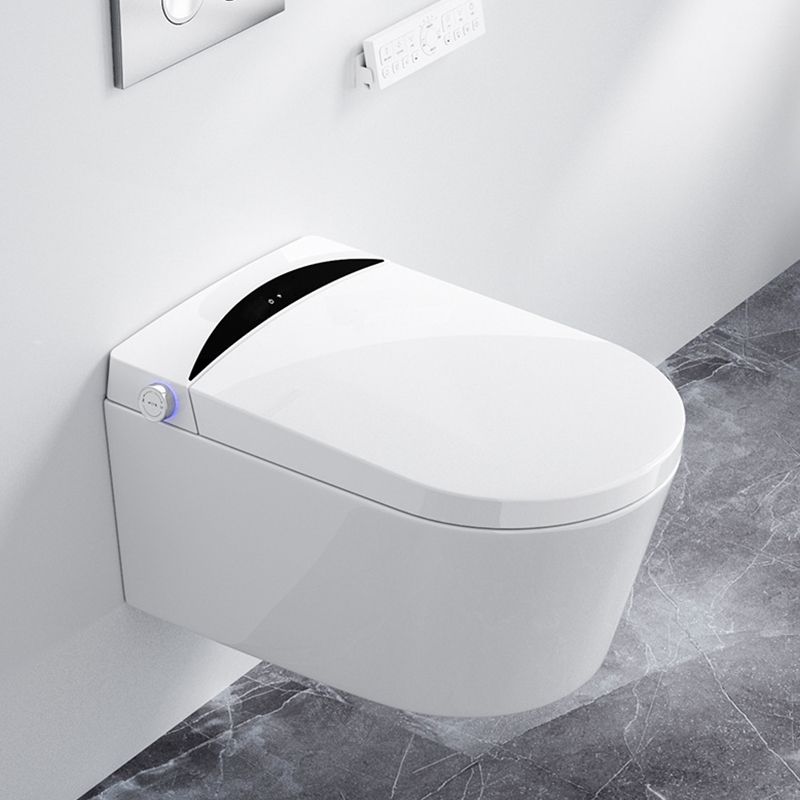Modern Concealed Tank Toilet Skirted ABS Wall Mount Flush Toilet with Seat