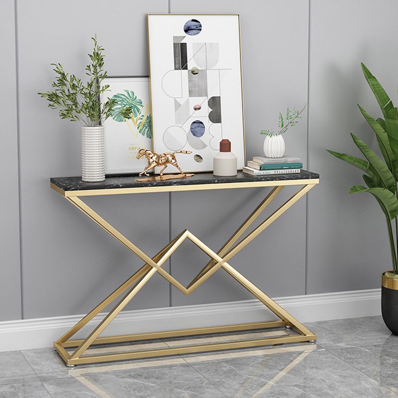 Modern Marble Console Sofa Table Rectangle End Table for Hall