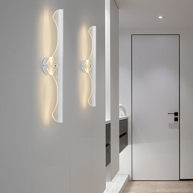 1 Light Linear Wall Mounted Lamp Contemporary Metal Wall Lighting Ideas