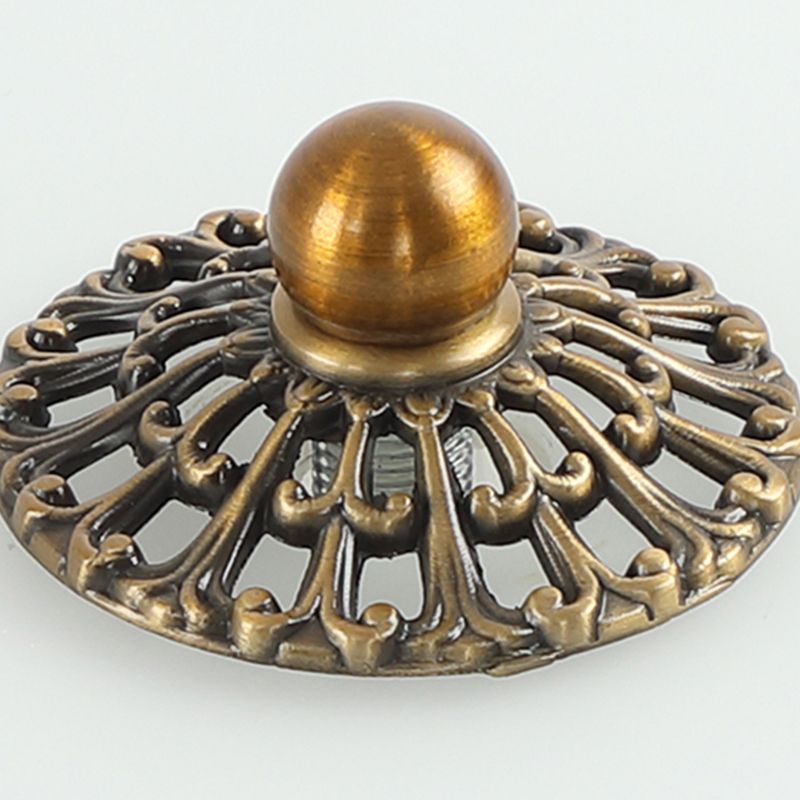 Modern Metal Ceiling Light Circle Shape LED Flush Mount with Glass Shade for Living Room