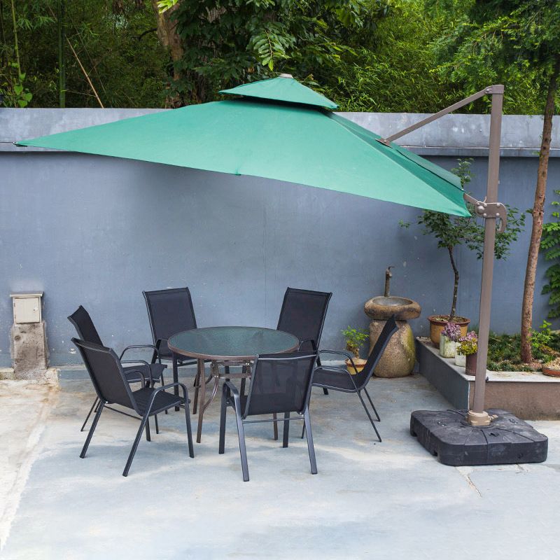 Modern Dining Set 1/5/6/7 Piece Glass Dining Table Set for Outdoor