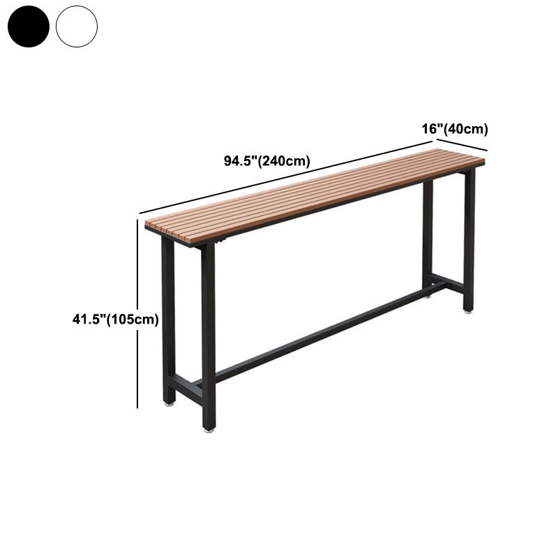 Modern Bar Table Set 1/2/5 Pieces Rectangle Wood Counter Table with Stools for Balcony