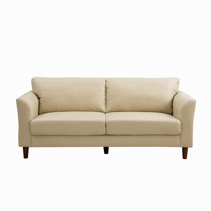 Standard 4 Legs Sofa Modern Distressed Leather Flared Arm Sofa