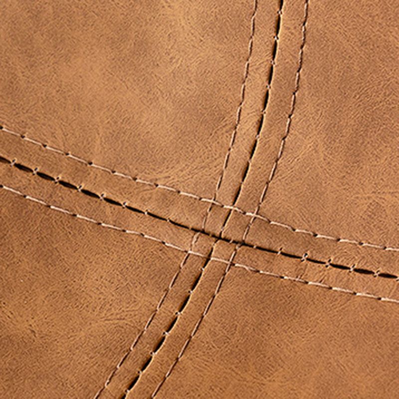 Contemporary Metal Barstool Low Back Faux Leather Barstools in Matte Finish Home